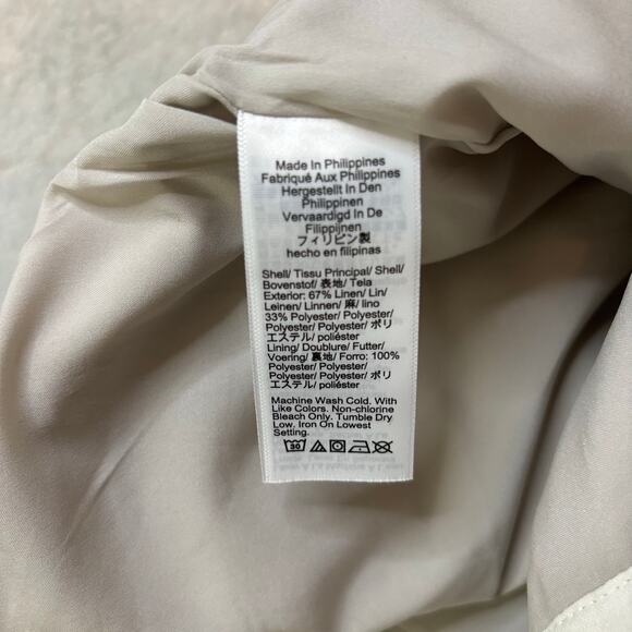 J.Crew Kate Straight-Leg Linen Blend Pants Beige NWT Size 6 High Rise 28" Inseam - Picture 5 of 5